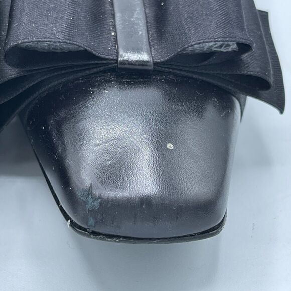 Vintage Stuart weitzman black bow tie pumps 10 - Picture 7 of 16